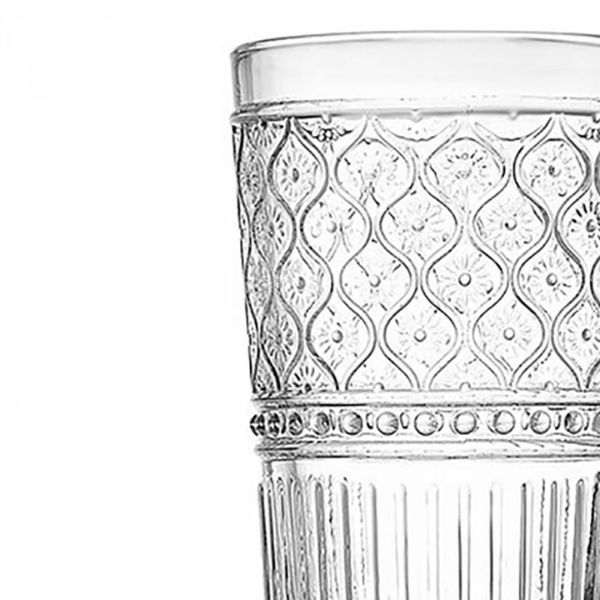 Set 4 cốc pha lê Dublin Claro 250ml có quai và chân đế
