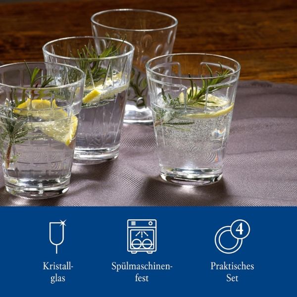 Set 4 cốc Villeroy & Boch Dressed Up 200ml