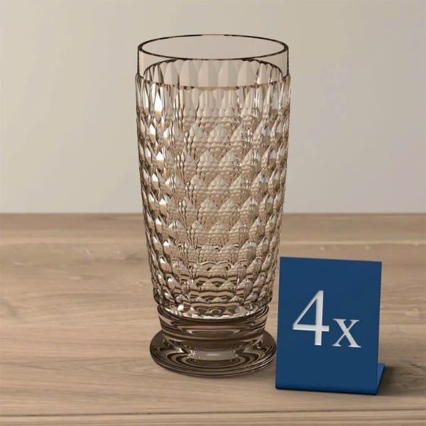 Set 4 cốc Villeroy & Boch Boston Highball 400ml màu xám