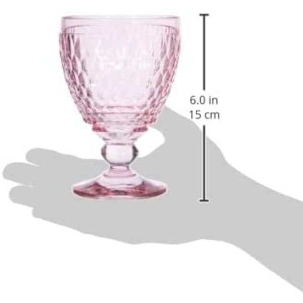 Set 4 ly pha lê Villeroy & Boch 400ml màu hồng