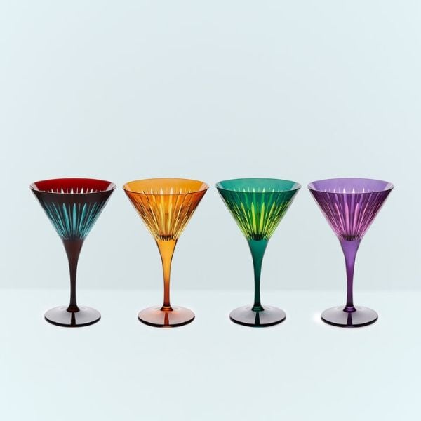 Set 4 ly pha lê Prism Amber L'objet 266ml