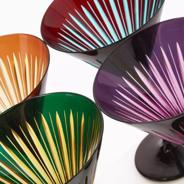 Set 4 ly pha lê Prism Amber L'objet 266ml