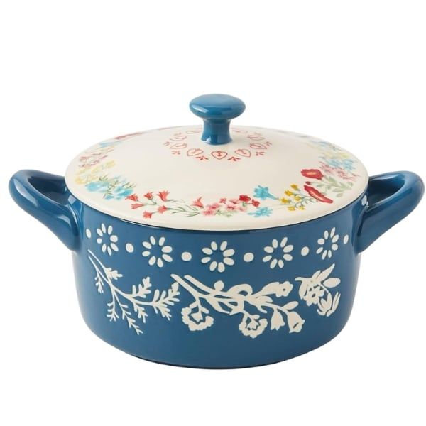 Set 4 nồi sứ mini The Pioneer Woman Fancy Flourish 16cm
