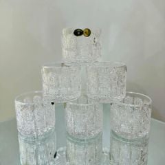 Set 6 cốc pha lê mài Bohemia M57 250ml