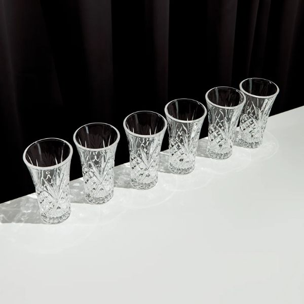 Set 6 ly pha lê Killarney Trinity Fluted 59ml uống rượu mạnh