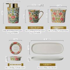  Set 6 món nhà tắm Magrace Paris 