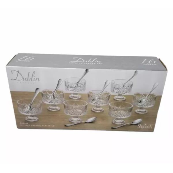 Set 8 ly pha lê Godinger Dublin đựng kem