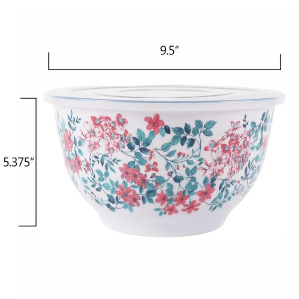 Set 10 món Âu trộn bột The Pioneer Woman Fancy Flourish - 5 thố nhựa