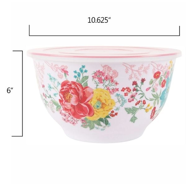 Set 10 món Âu trộn bột The Pioneer Woman Fancy Flourish - 5 thố nhựa