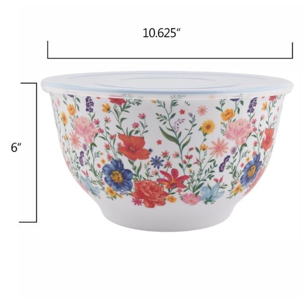 Set 10 món Âu trộn bột The Pioneer Woman Brilliant Blooms - 5 thố nhựa