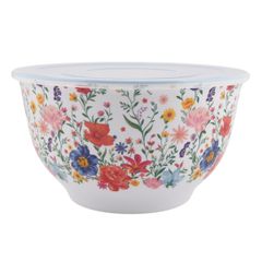  Set 10 món Âu trộn bột The Pioneer Woman Brilliant Blooms - 5 thố nhựa có nắp 