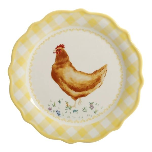 Set đĩa sứ hình thú The Pioneer Woman Novelty 17,8cm 7 món