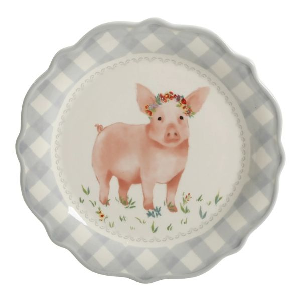 Set đĩa sứ hình thú The Pioneer Woman Novelty 17,8cm 7 món