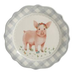  Set đĩa sứ hình thú The Pioneer Woman Novelty 17,8cm 7 món 