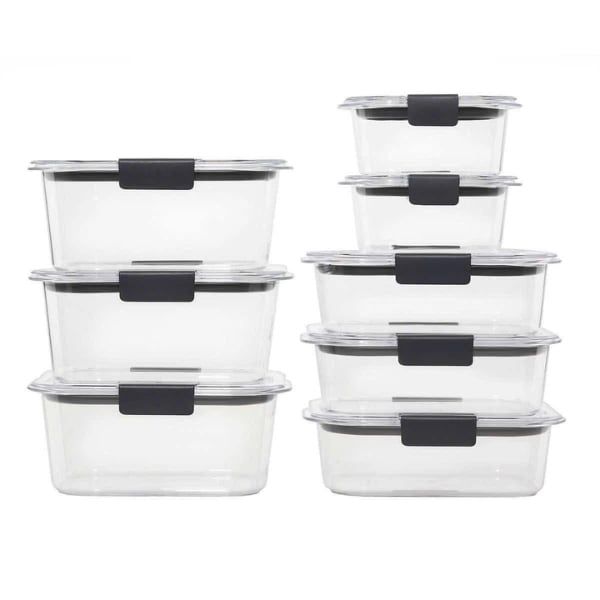 Sét hộp đựng thực phẩm Tritan Rubbermaid Brilliance 16 món Made in USA