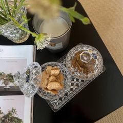  Set khay thố pha lê 3 món Bohemia (2 thố 10cm, 1 đĩa 19cm) 