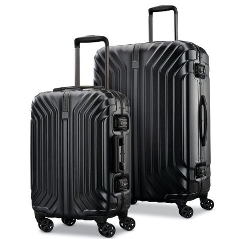 Set 2 Vali Samsonite TruFrame size 20/28 màu đen | Tru Frame có tách sét
