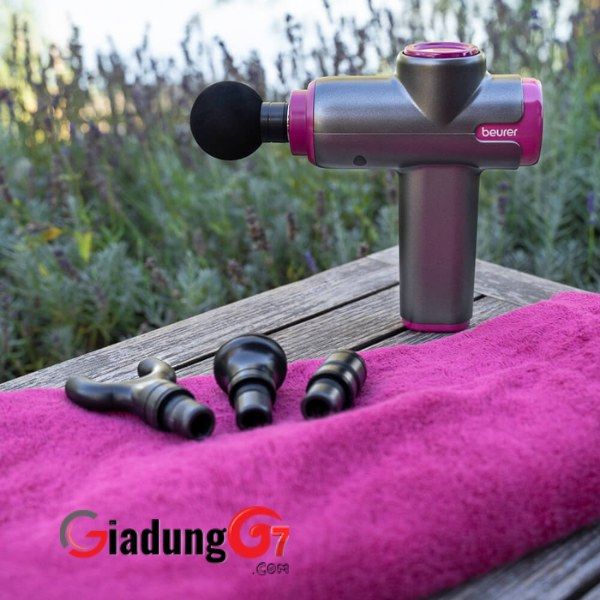 Súng massage cầm tay Beurer MG99 với 5 cường độ và 4 đầu massage
