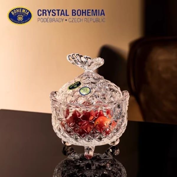 Thố pha lê cánh bướm Bohemia 13cm