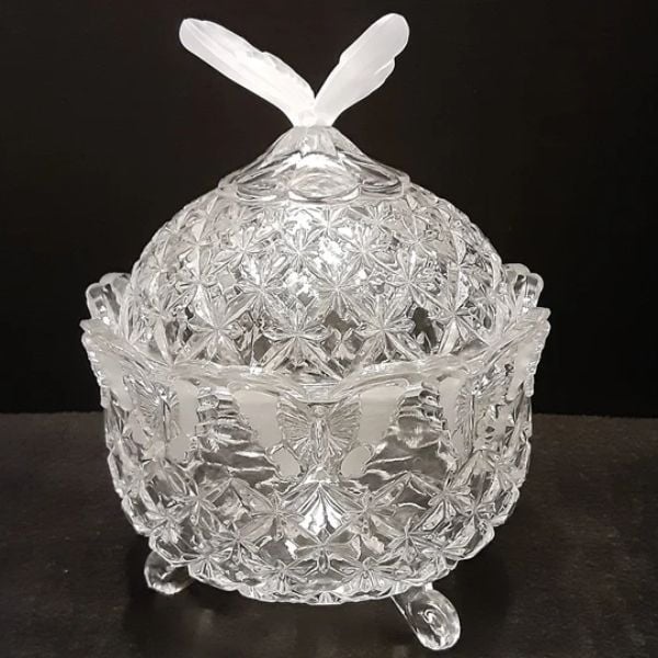 Thố pha lê cánh bướm Bohemia 13cm
