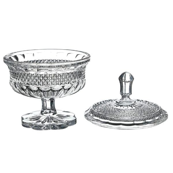 Thố pha lê có nắp Bohemia Alexandria 15cm