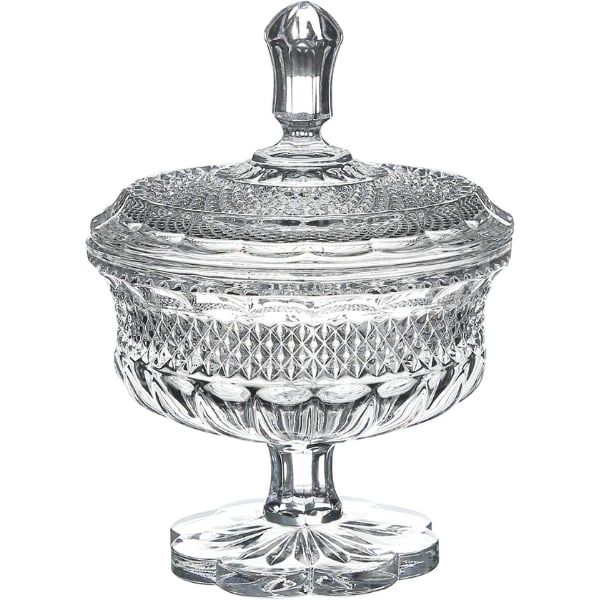 Thố pha lê có nắp Bohemia Alexandria 15cm