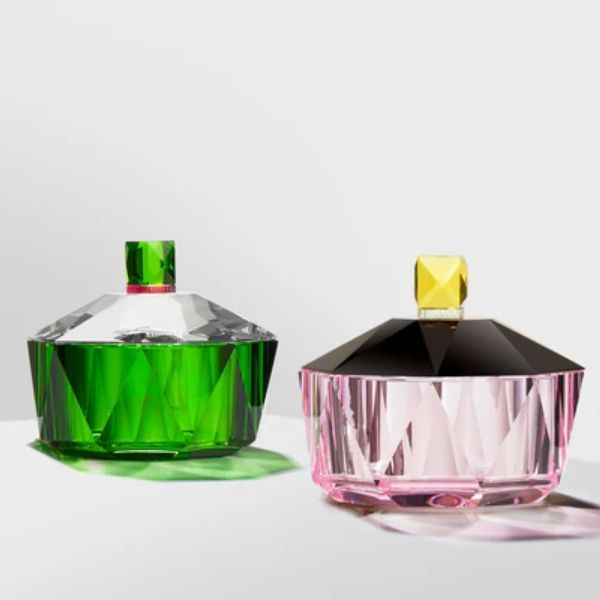 Thố pha lê màu New Haven Reflections Copenhagen 12cm màu xanh