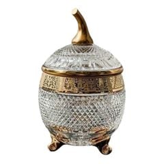  Thố pha lê quả táo Romantic Diamond Ales Zverina 25cm 3 chân 