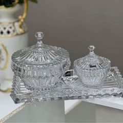  Thố pha lê Rogaska Crown Jewel 12cm có nắp 