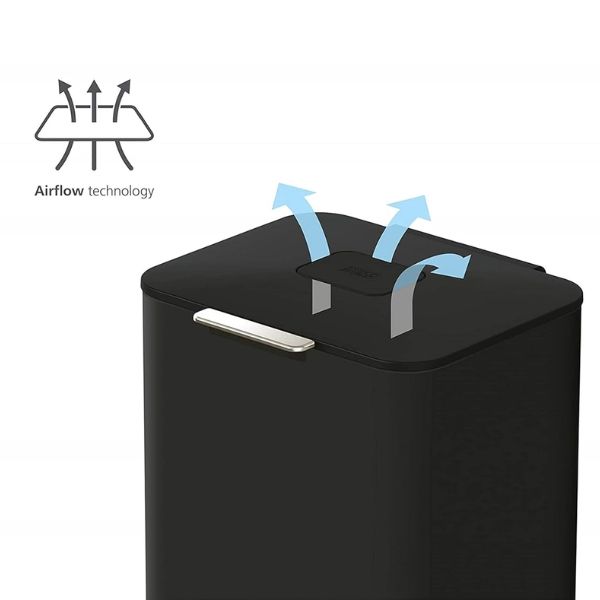 Thùng rác 2 ngăn Joseph Joseph 30106 60L Totem Max màu đen carbon