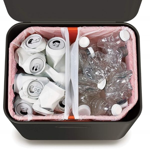 Thùng rác 2 ngăn Joseph Joseph 30106 60L Totem Max màu đen carbon