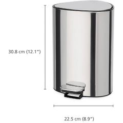  Thùng rác Joseph Joseph 70596 5L màu inox đạp chân 