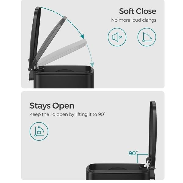 Thùng rác Songmics LTB590B0602 6L màu đen