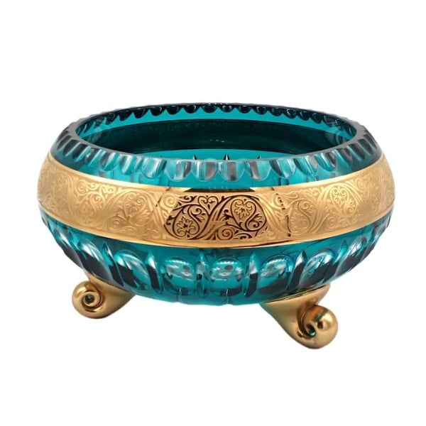 Tô pha lê Ales Zverina Tripod Casmere I. Classic 25.5cm Turquoise