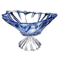  Tô pha lê Bohemia Plantica 32cm chân cao - nhiều màu 