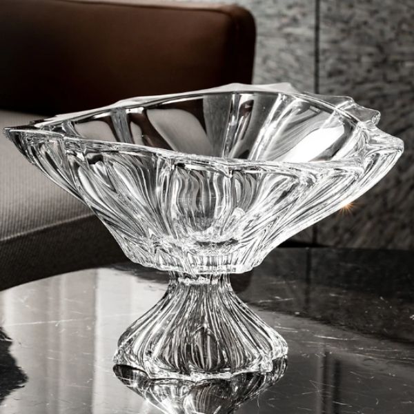 Tô pha lê Bohemia Plantica 32cm chân cao