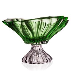  Tô pha lê Bohemia Plantica 32cm chân cao - nhiều màu 