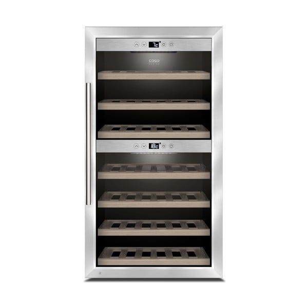 Tủ rượu Caso WineComfort 660 Smart chứa 66 chai, 2 vùng nhiệt độ