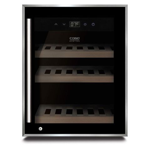 Tủ rượu Caso WineSafe 12 chứa 12 chai (màu đen/inox)