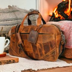  Túi da thật Aaron Leather Goods Patchwork 2 ngăn đựng giày 