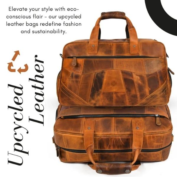 Túi da thật Aaron Leather Goods Patchwork 2 ngăn đựng giày