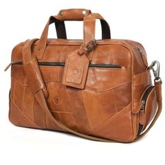  Túi da thật Aaron Leather Goods Patchwork 2 ngăn đựng giày 