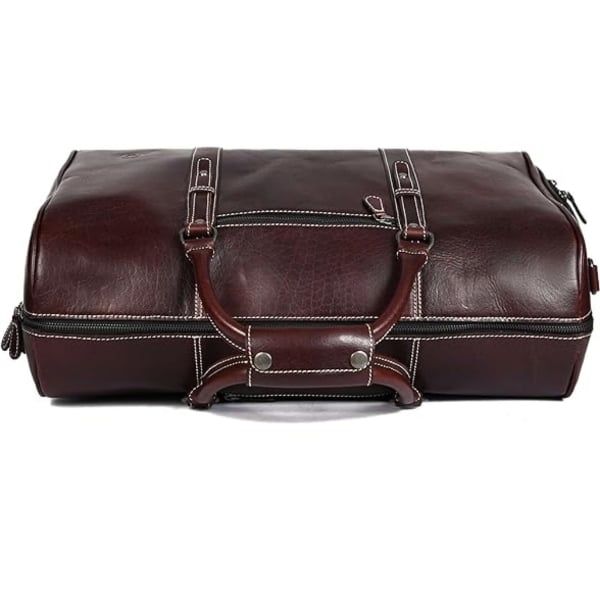 Túi du lịch da thật Aaron 20'' Leather Weekender Duffel màu nâu