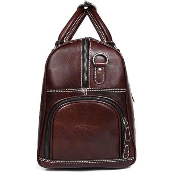 Túi du lịch da thật Aaron 20'' Leather Weekender Duffel màu nâu