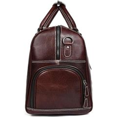 Túi du lịch da thật Aaron Leather 20'' Weekender Duffel màu nâu - Made in India 