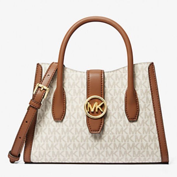 Túi xách Michael Kors Gabby Small Logo Satchel màu trắng