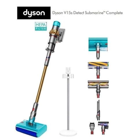 Máy hút bụi lau nhà Dyson V15s Detect Submarine Complete HEPA kèm dock sạc