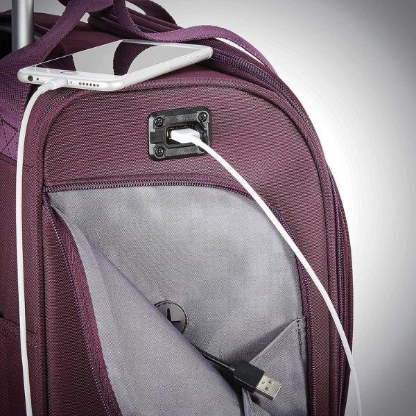 Vali kéo Samsonite Spinner Underseater cổng USB (Xanh/Đen/Tím)