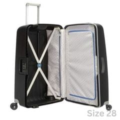  Vali Samsonite S'Cure Spinner màu đen (Size 20/25/28) 