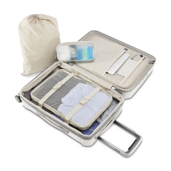 Set 2 Vali Samsonite Silhouette 17 (Size 20/28 inch) màu bạc